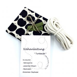 DIY Nähset "Turnbeutel schwarz"